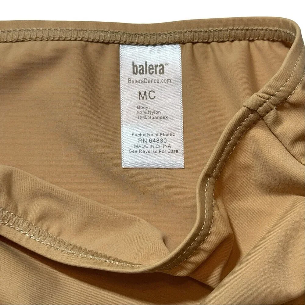 BALERA Dancewear Pull-On High-Wast‎ Briefs Girls Size MC Nude Ballet Lyrical NEW